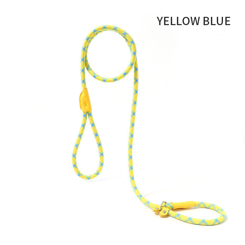 Dog Rope Pet Pulling Rope Puppy Strap Traction Rope Heavy Duty Belt Large Dog Leash Dog Collar Strap Dog Training Pet Harness Hands-Free Leash For Small Dogs Multicolor Pet Supplies