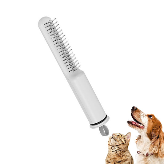 Pet Grooming Brush Self Cleaning Automatically Dog Cat Slicker Brush Remove Dog Hairs Pet Comb All-In-One Metal Undercoat Rake, Dematting Tool, Detangling Comb, Fur Shedding Blade, Pet Hair Remover